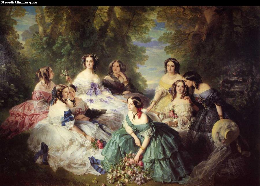 Franz Xaver Winterhalter The Empress Eugenie Surrounded by her Ladies in Waiting
